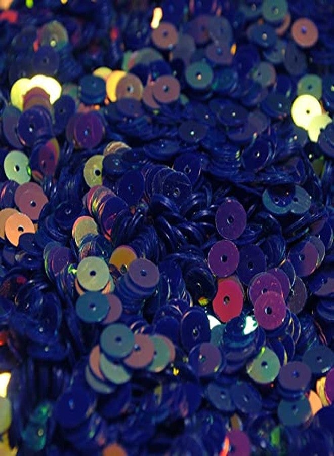 Lecraft davdas Sequence Jamki Chamki Sequence Round Shape Sewing Sequins 4MM (50g) (4, Navy Blue)